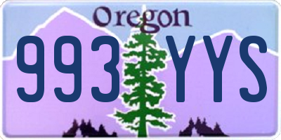 OR license plate 993YYS