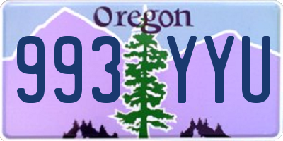 OR license plate 993YYU