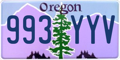 OR license plate 993YYV