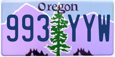 OR license plate 993YYW