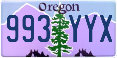 OR license plate 993YYX