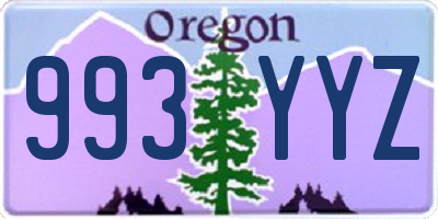 OR license plate 993YYZ