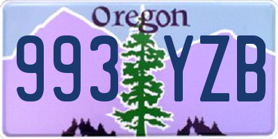 OR license plate 993YZB