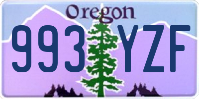 OR license plate 993YZF