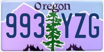 OR license plate 993YZG