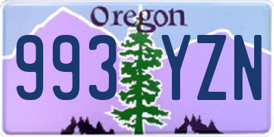 OR license plate 993YZN