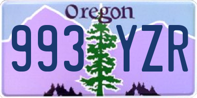 OR license plate 993YZR