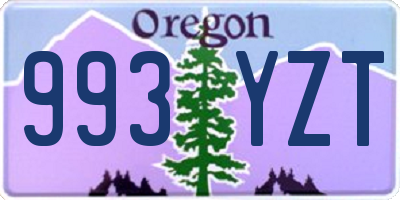 OR license plate 993YZT