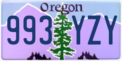 OR license plate 993YZY