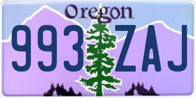 OR license plate 993ZAJ