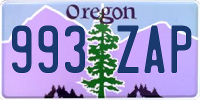 OR license plate 993ZAP