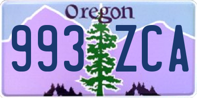 OR license plate 993ZCA