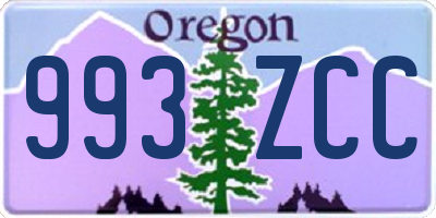 OR license plate 993ZCC