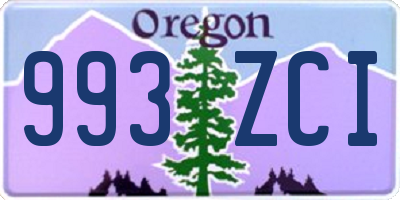 OR license plate 993ZCI