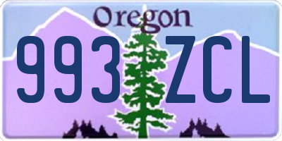 OR license plate 993ZCL