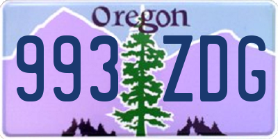 OR license plate 993ZDG