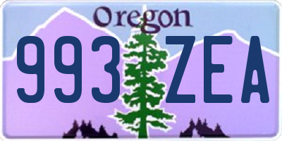 OR license plate 993ZEA