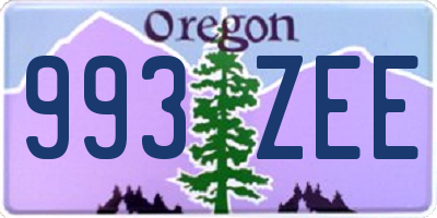 OR license plate 993ZEE