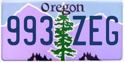 OR license plate 993ZEG