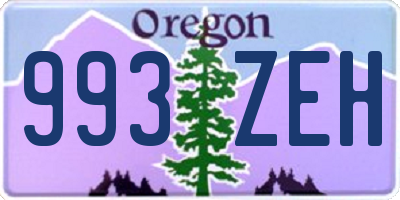 OR license plate 993ZEH