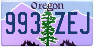 OR license plate 993ZEJ