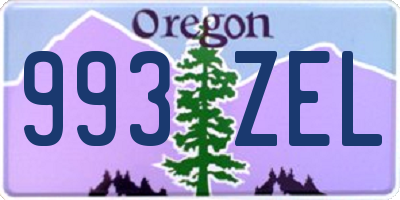 OR license plate 993ZEL