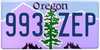 OR license plate 993ZEP