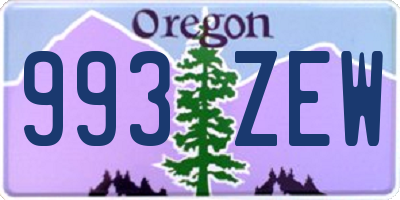 OR license plate 993ZEW