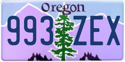 OR license plate 993ZEX