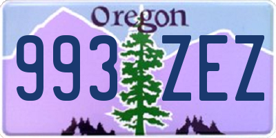 OR license plate 993ZEZ