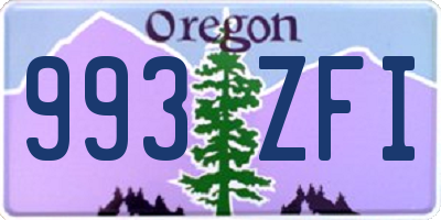 OR license plate 993ZFI