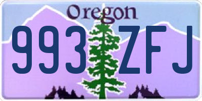 OR license plate 993ZFJ