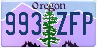 OR license plate 993ZFP
