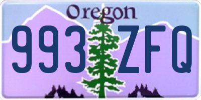 OR license plate 993ZFQ