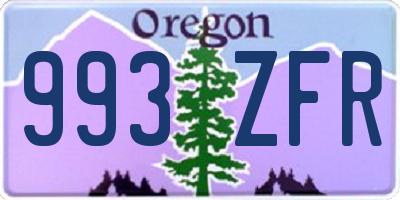 OR license plate 993ZFR