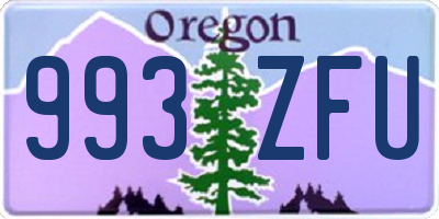 OR license plate 993ZFU