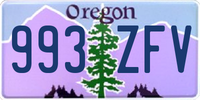 OR license plate 993ZFV