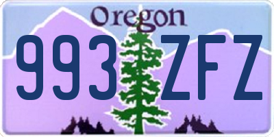 OR license plate 993ZFZ