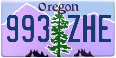 OR license plate 993ZHE