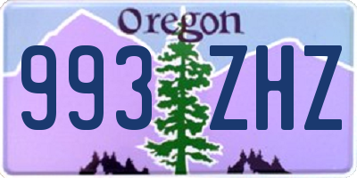 OR license plate 993ZHZ