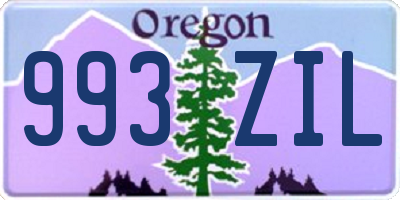 OR license plate 993ZIL