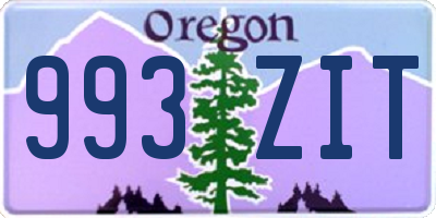 OR license plate 993ZIT