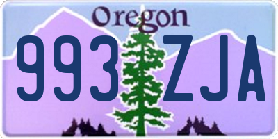 OR license plate 993ZJA