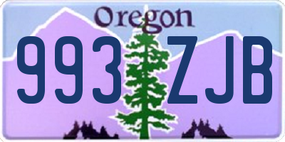 OR license plate 993ZJB