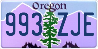 OR license plate 993ZJE