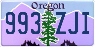 OR license plate 993ZJI