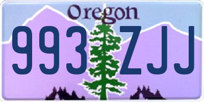 OR license plate 993ZJJ