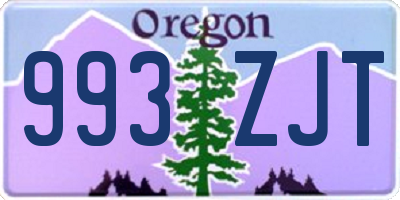 OR license plate 993ZJT