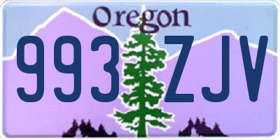 OR license plate 993ZJV