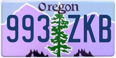 OR license plate 993ZKB